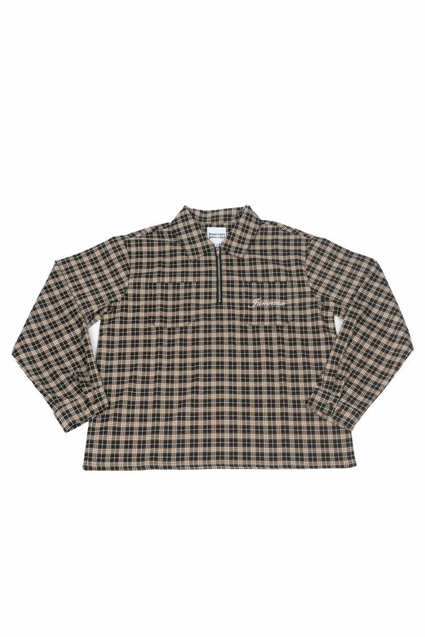 Plaid Half-Zip Shirt